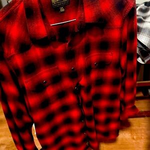 Plaid men’s shirty gentle worn